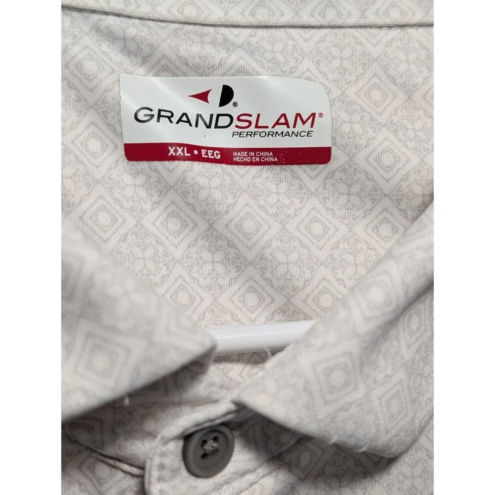 Grand Slam Athletic Golf‎ Polo Shirt Men's Size XXL Gray Short Sleeve Collared